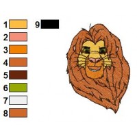 Lion King Embroidery Design 10